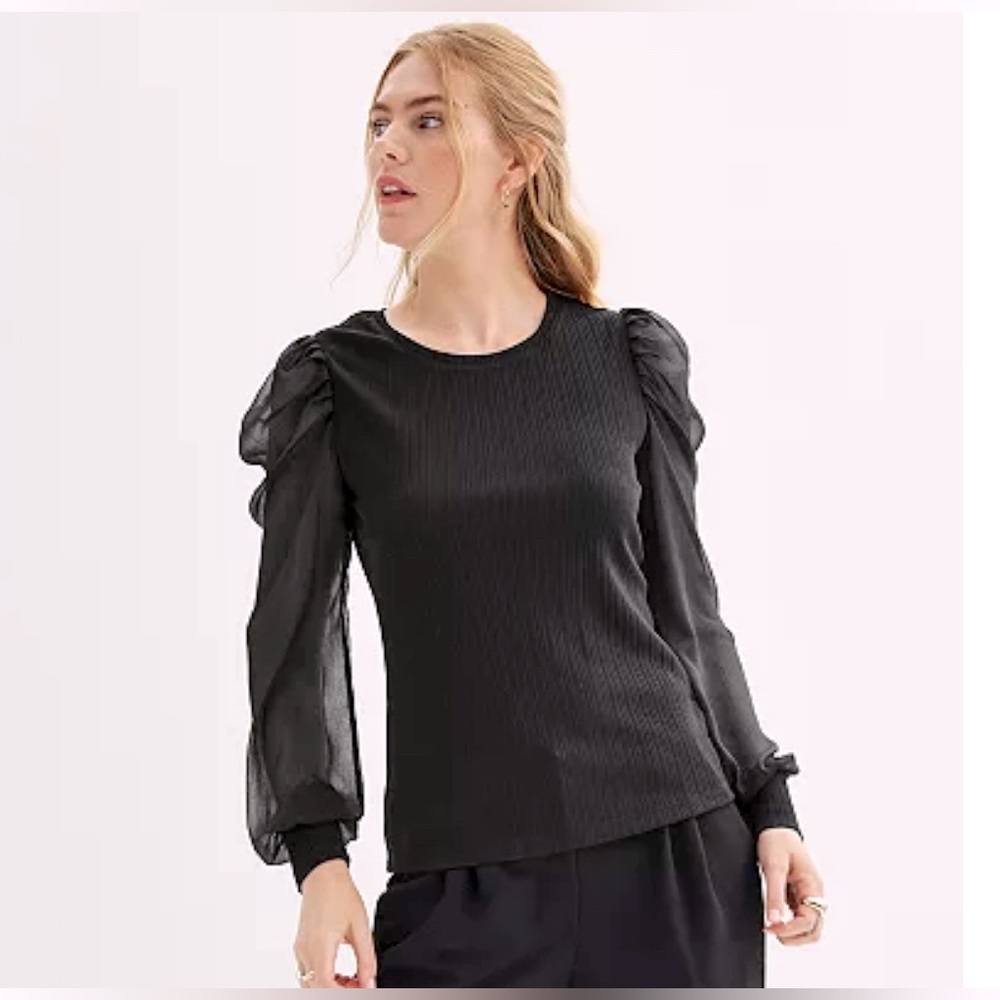 Nine West- Women’s Puffed Sleeve Top